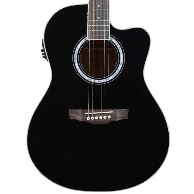 Guitarra Electroacústica con Cuerdas de Metal ”SAC-20E” | Clevan