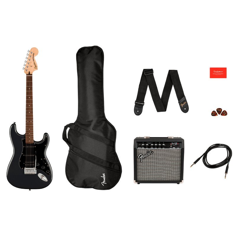 Pack Squier Affinity Stratocaster HSS Negro