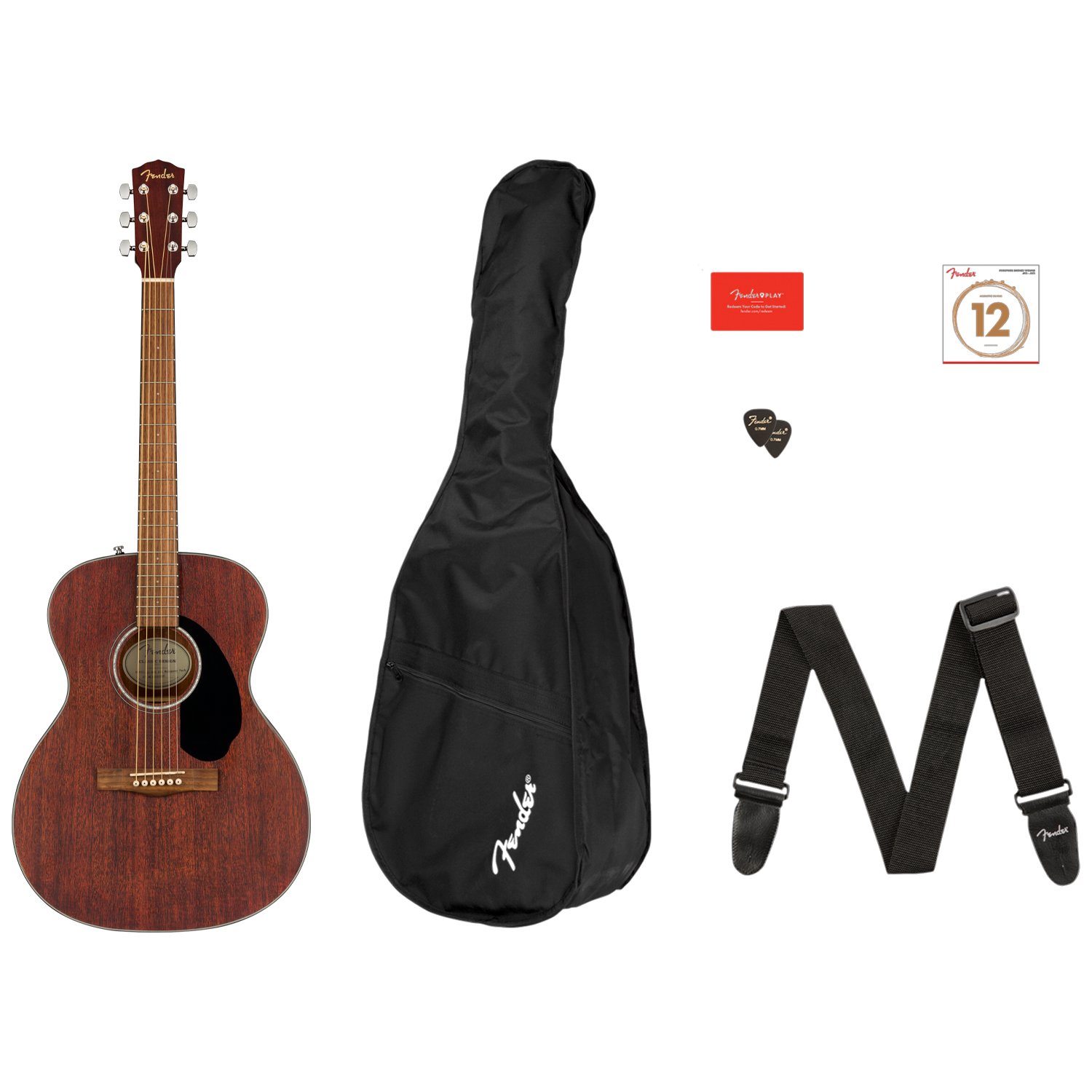 Pack de Guitarra Acústica Marrón
