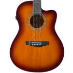 Guitarra Electroacústica con Cuerdas de Metal ”SAC-10E” | Clevan